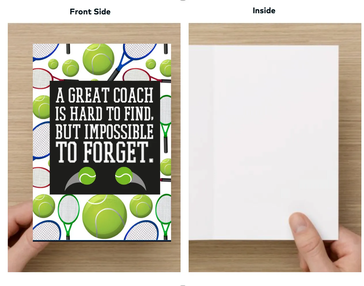 Tennis Coach Keychain & Card Set