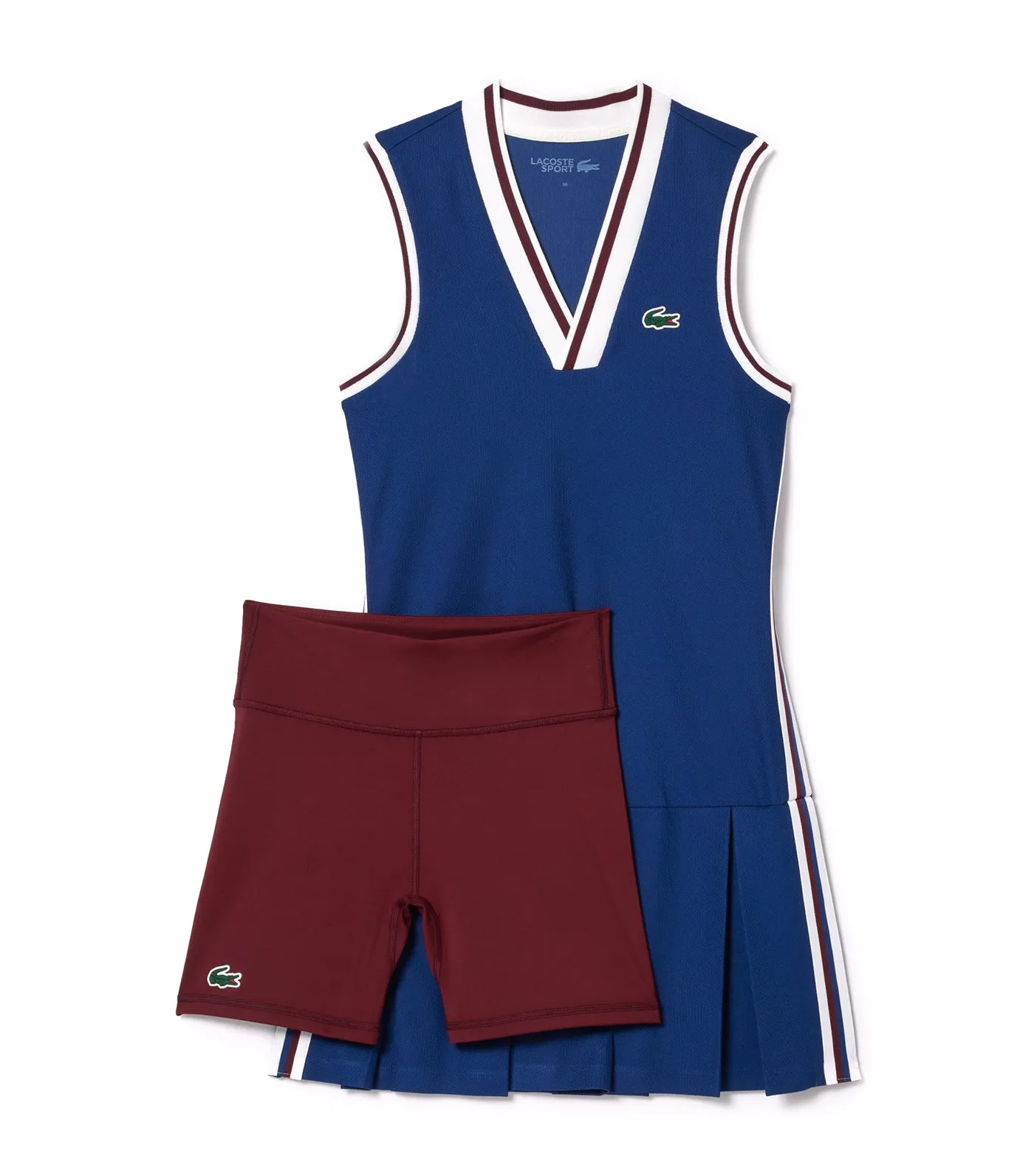 Tennis Dress With Removable Piqué Shorts Methylene/Zin