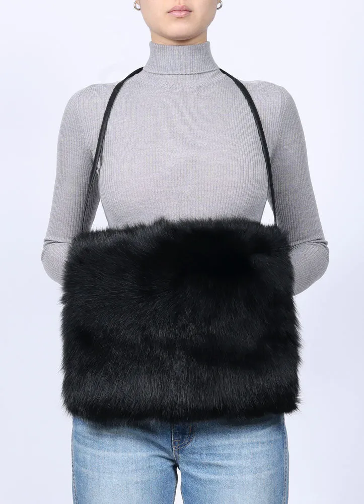 The Cozy Cashmere Shearling Muff Bag