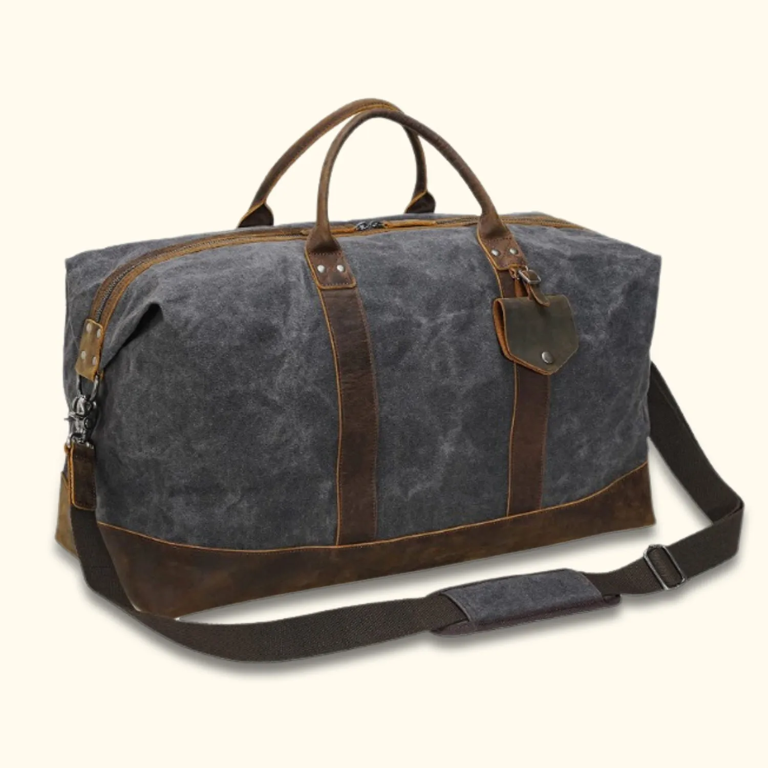 The Explorer - Leather and Waxed Canvas Duffel Bag