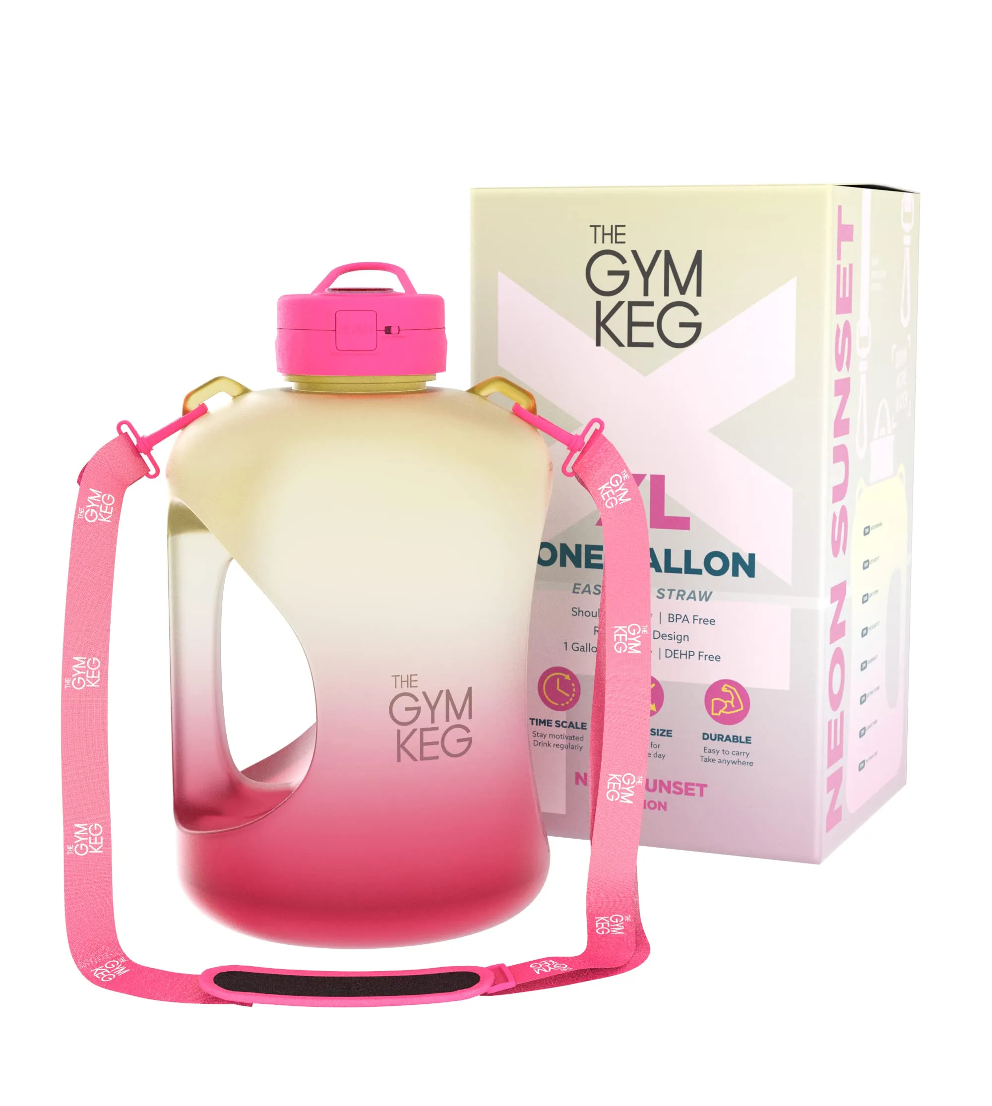 THE GYM KEG 1 Gallon Water Bottle (128oz) I 3.78l Big Water Jug I 128 oz Sports Bottle