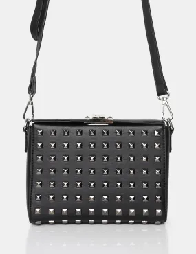 The Jose Black PU Metal Studded Bag