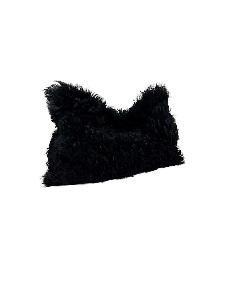 Tigrados Shearling Zippered Pouch