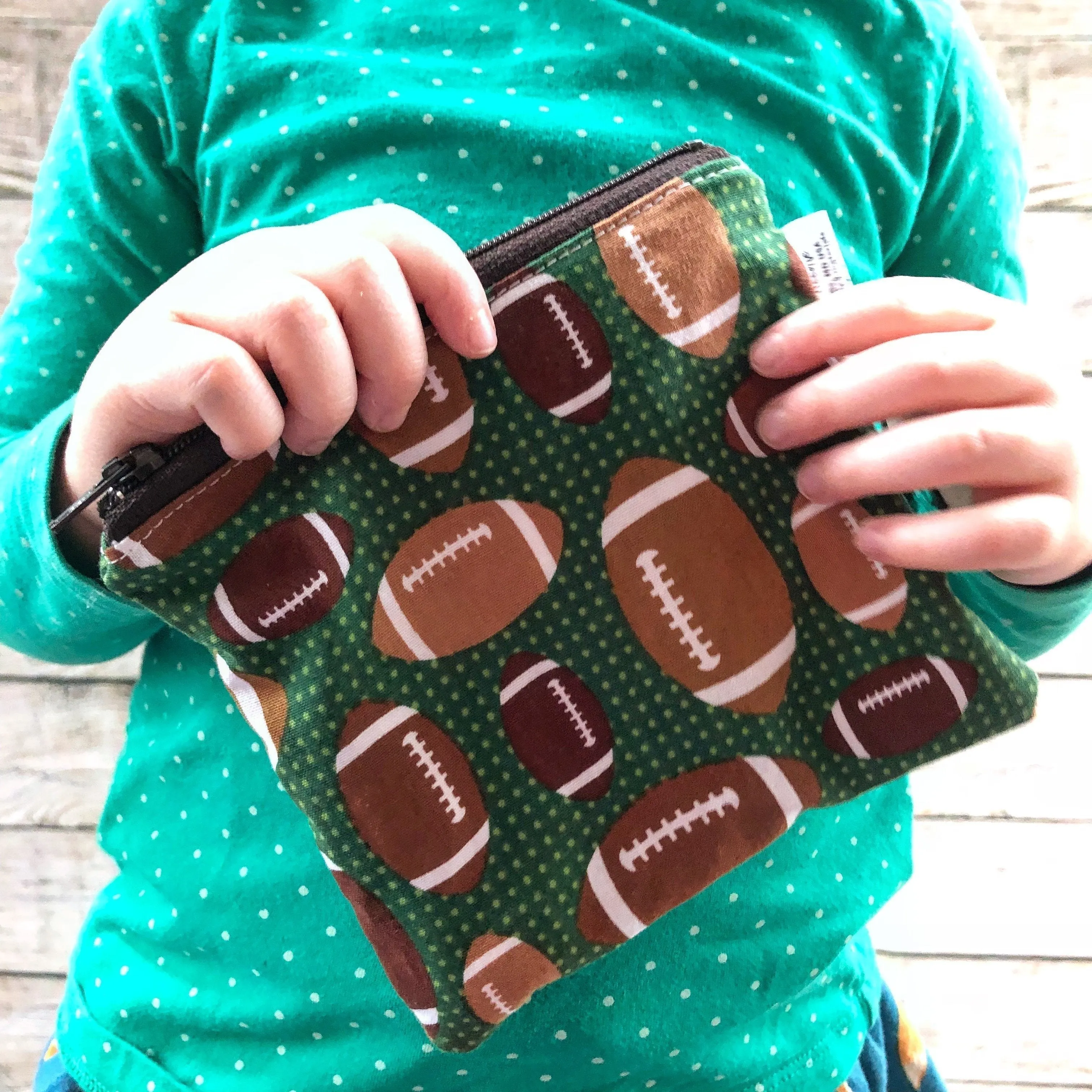 Toddler Sized Reusable Zippered Bag Volleyball