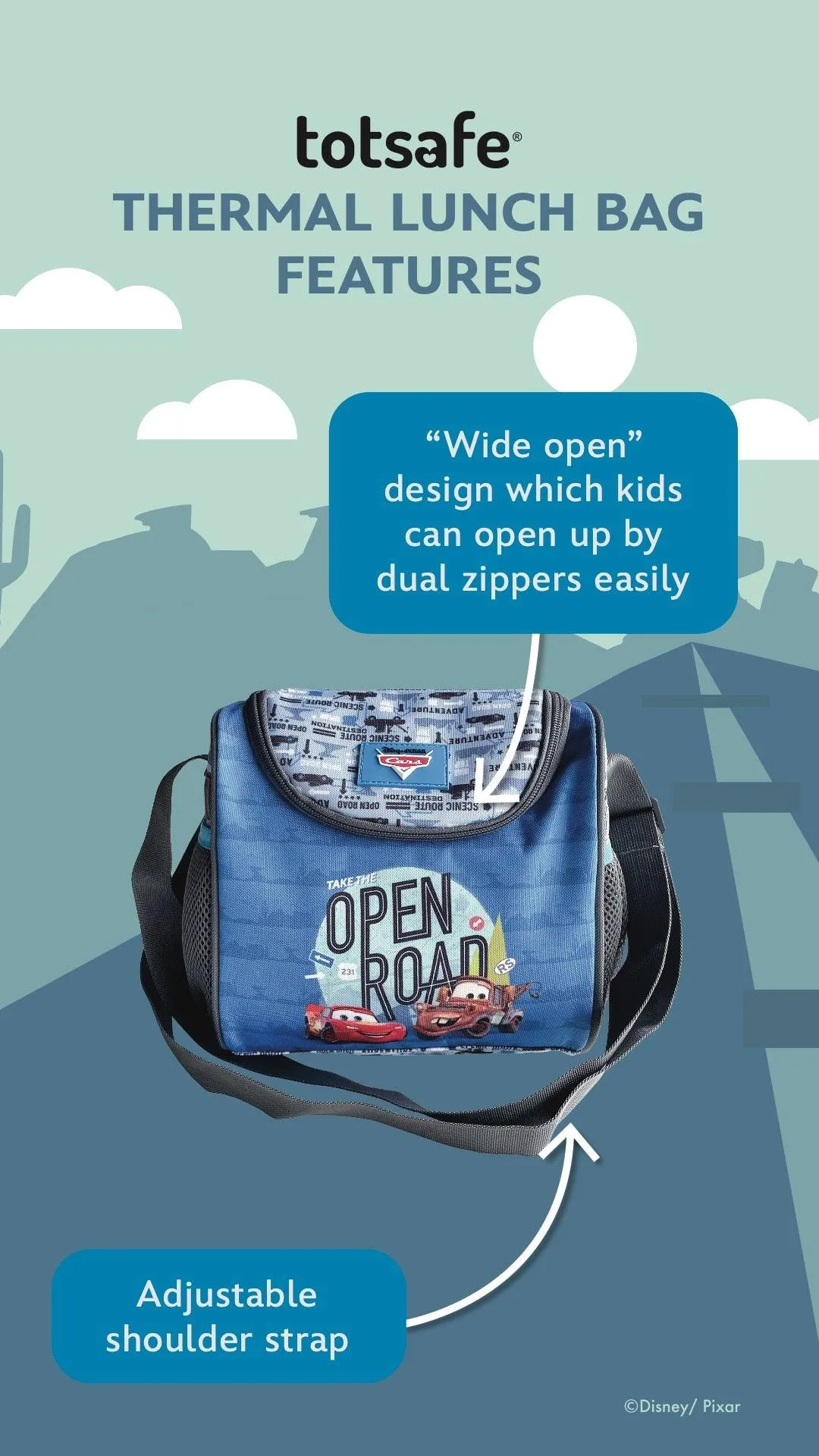 Totsafe Disney Back 2 School Collection Thermal Lunch Bag