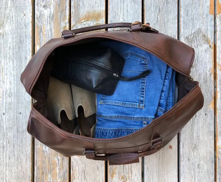 Tourist Leather Duffle 21" Antique Brown