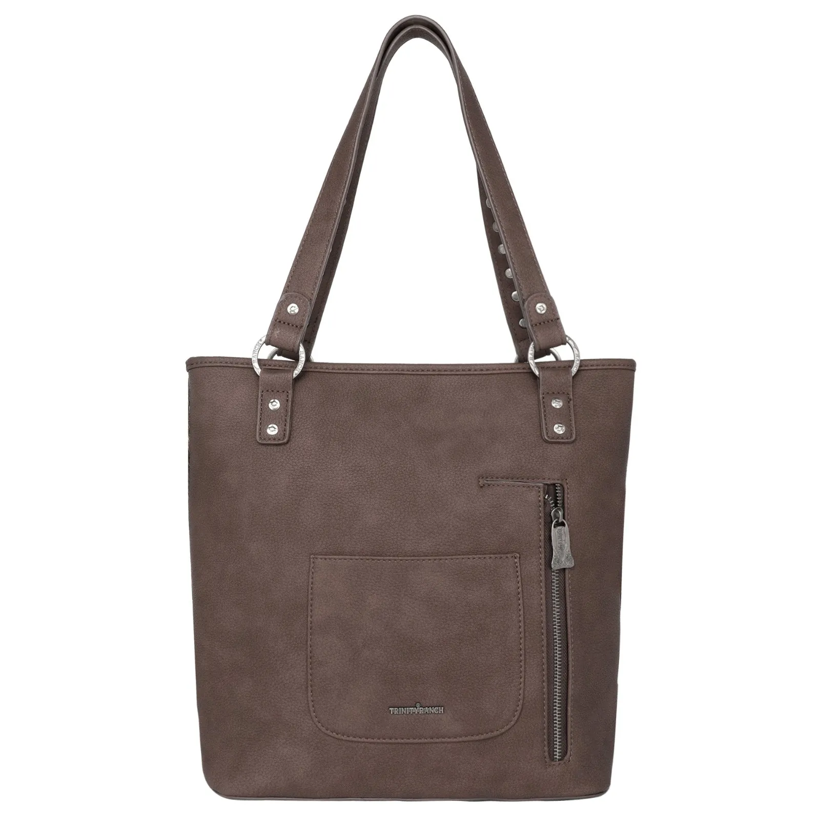 TR140G-8113 Trinity Ranch Hair-On Cowhide Collection Concealed Carry Tote