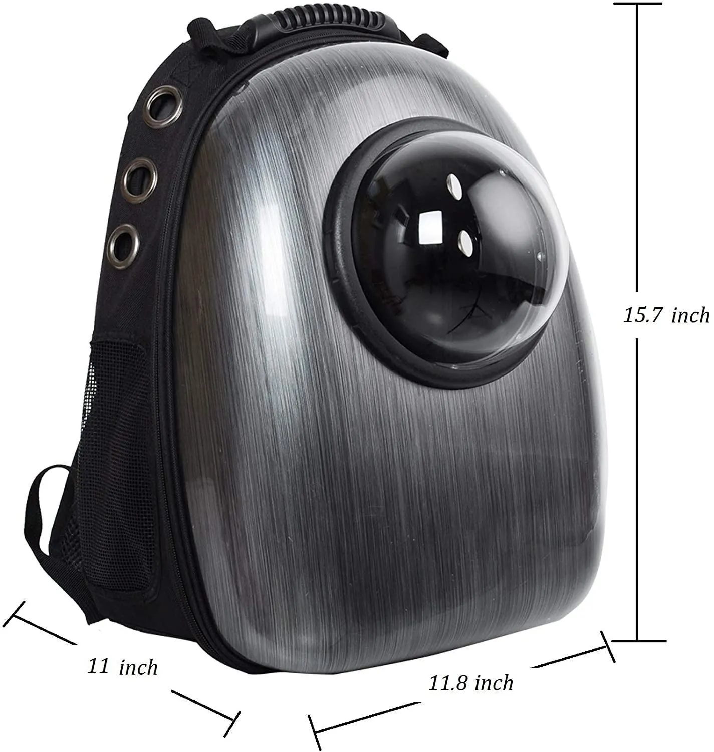 Travel Pet Carrier Backpack Cat Carrier Space Capsule Bubble Design, Black