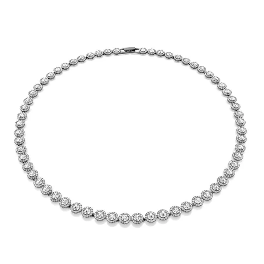 Una Silver Tone Ruthenium Plated Necklace 5681057