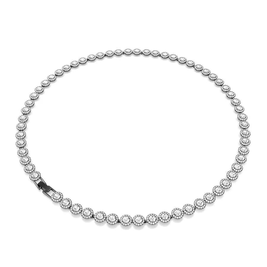 Una Silver Tone Ruthenium Plated Necklace 5681057