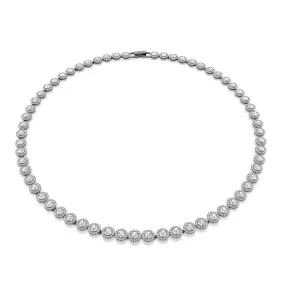 Una Silver Tone Ruthenium Plated Necklace 5681057