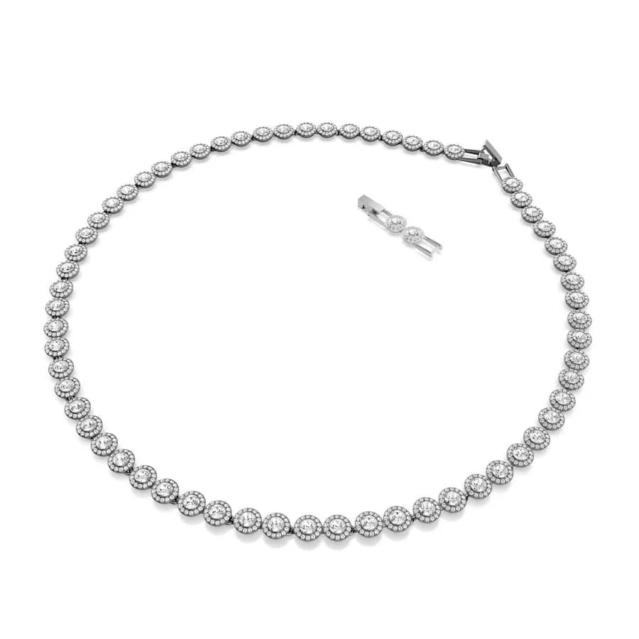 Una Silver Tone Ruthenium Plated Necklace 5681057