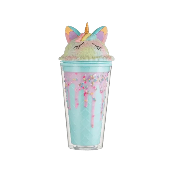 UNICORN AND ICE CREAM SHAPED WATER BOTTLE 450ML