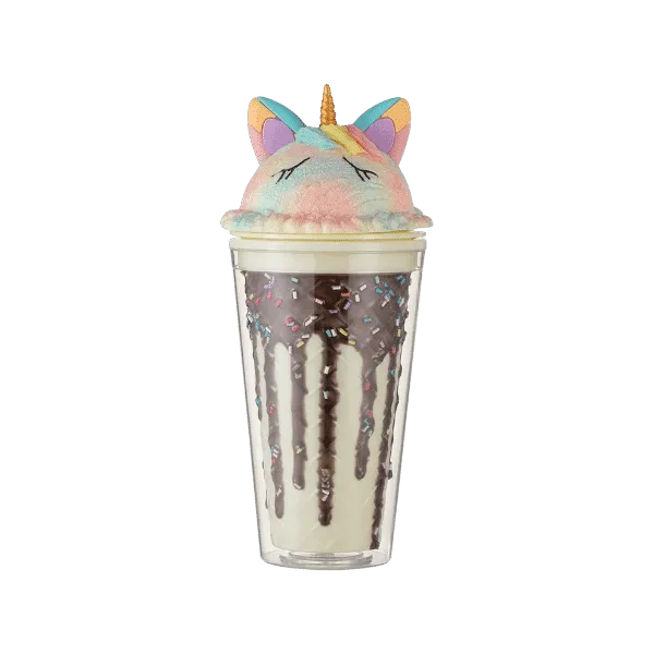 UNICORN AND ICE CREAM SHAPED WATER BOTTLE 450ML