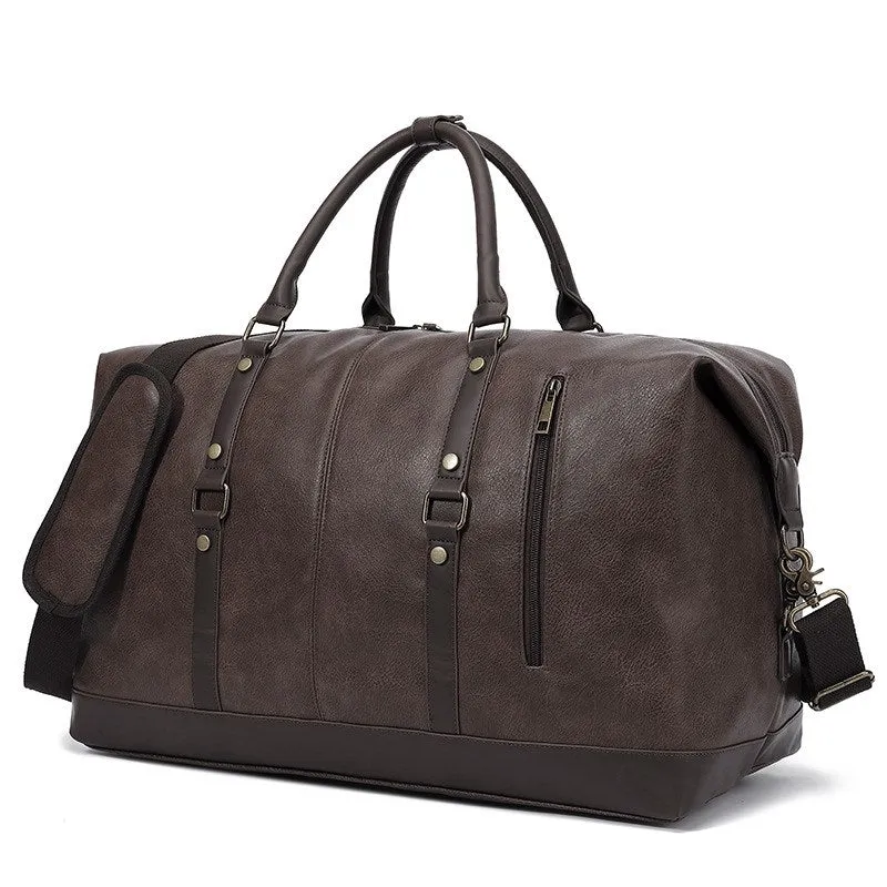 Vegan Leather Weekender Bag Duffel bag Travel Bag Overnight Bag