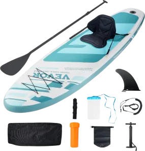 Vevor Inflatable Stand Up Paddle Board 10.6 Ft. with Removable Kayak Seat New