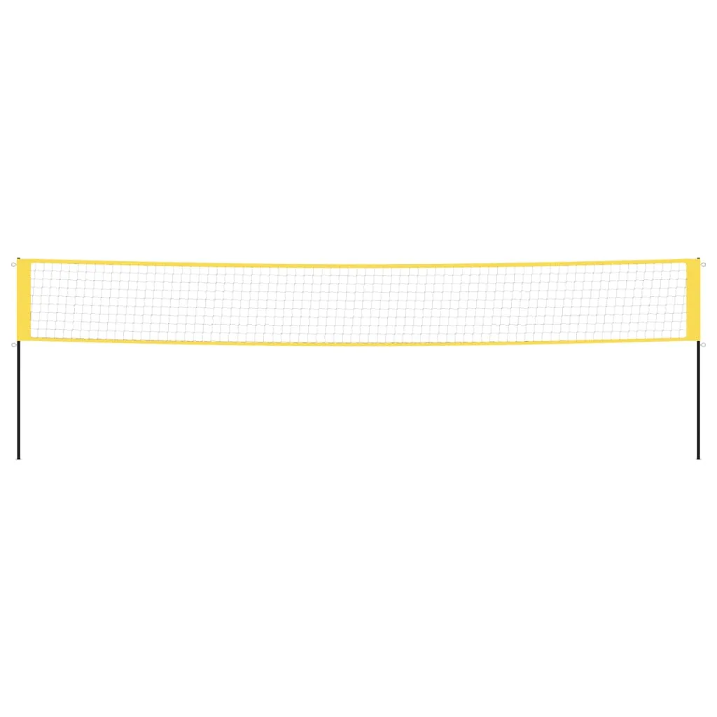 vidaXL Badminton Net Yellow and Black 600x155 cm PE Fabric