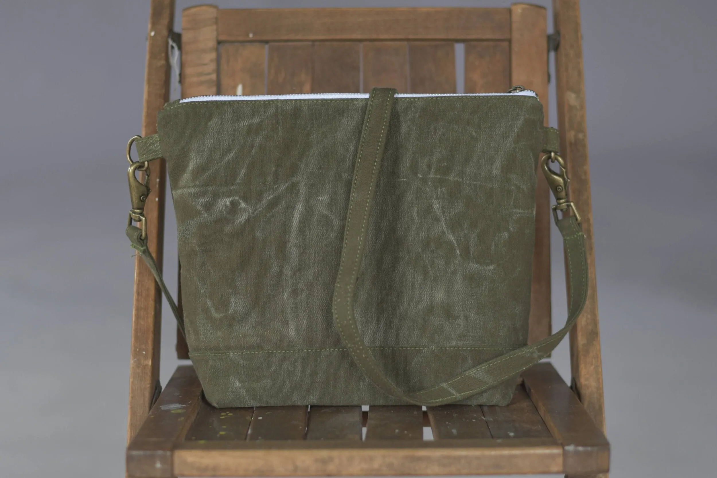 Vintage Army Duffle Crossbody Purse