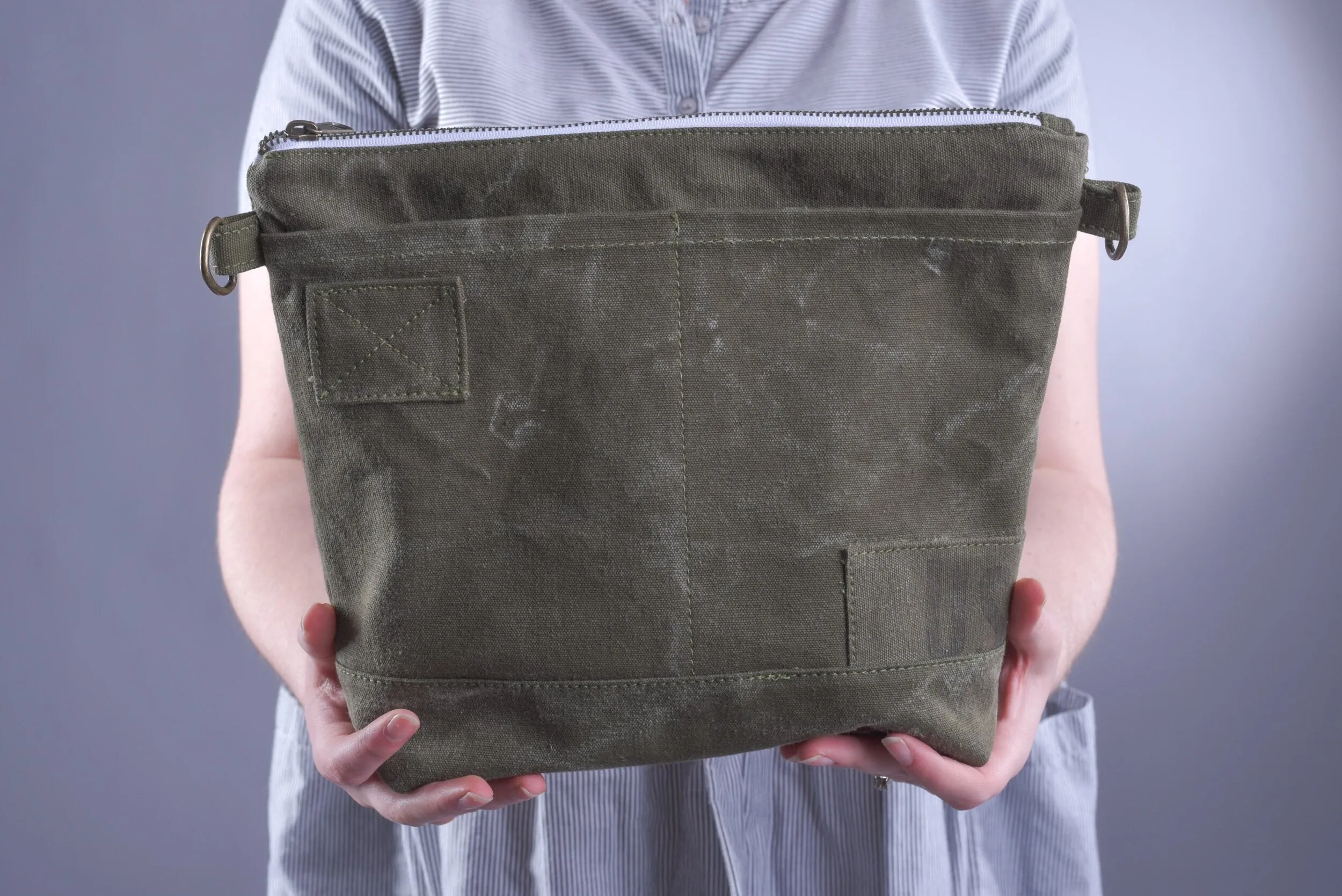 Vintage Army Duffle Crossbody Purse