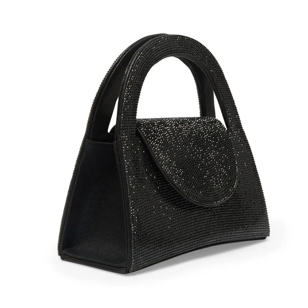 Vixen Evening Bag in Black Crystal