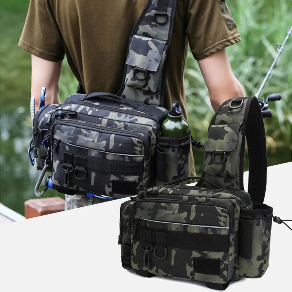 Waterproof Camping Bag Organizer Multifunctional Fishing Gear Bag Shoulder Messenger Waist Bag Outdoor Fish Fishing Storage Bags