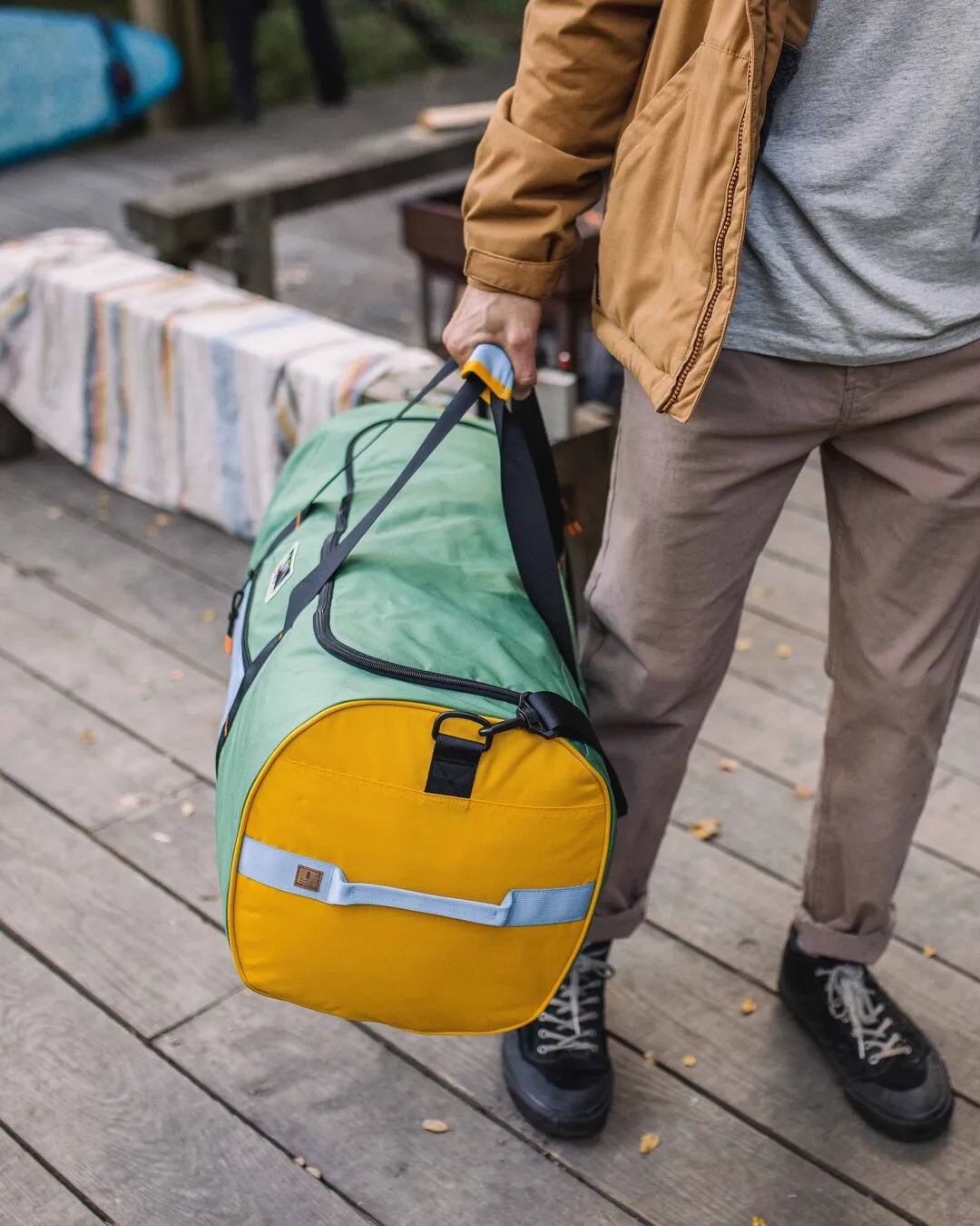 Weekender 58L Recycled Polyester Duffle Bag - Laurel Green