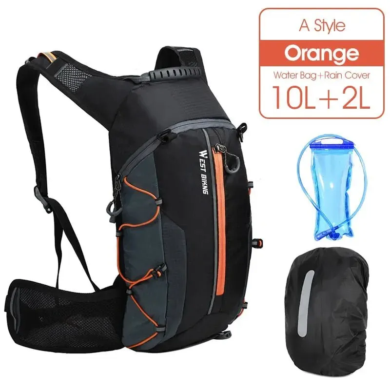 WEST BIKING Bike Bags Portable Waterproof Backpack 10L Cycling Water Bag Outdoor Sport Climbing Hiking Pouch Hydration Backpack