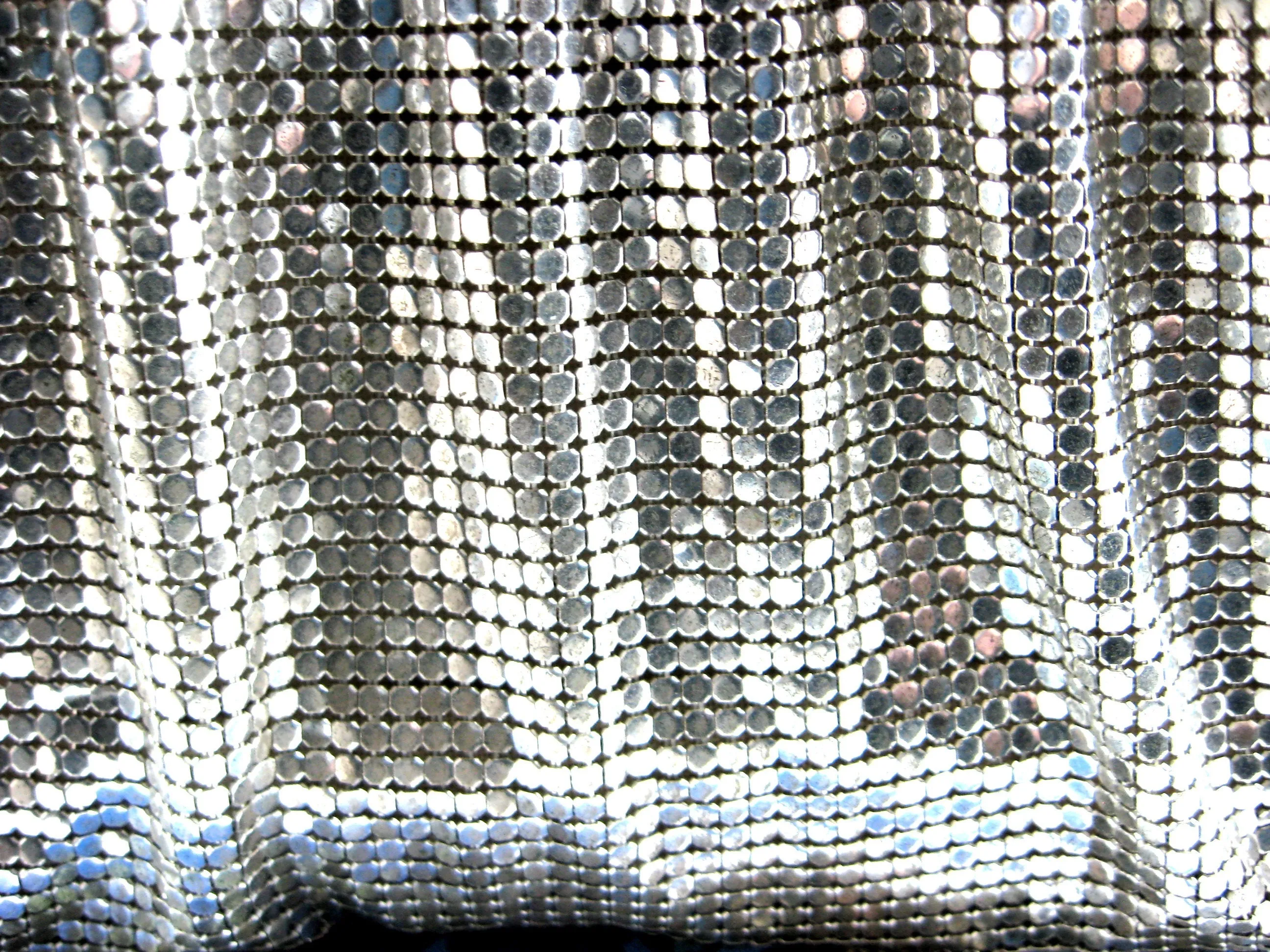 Whiting Davis Silver Mesh Purse Handbag 1940s Art Deco Evening Bag Elegant