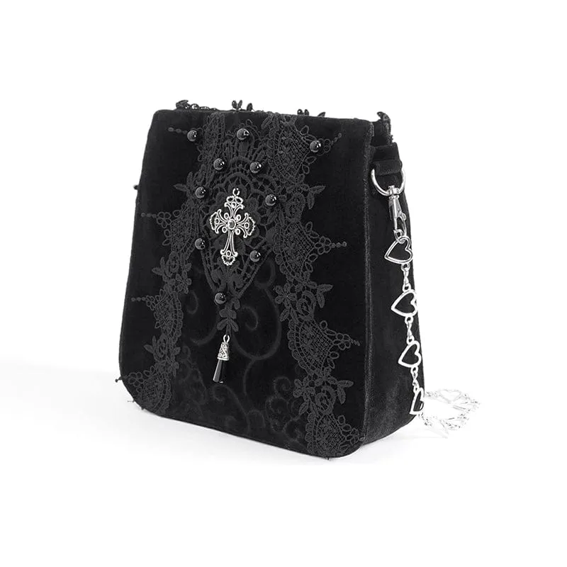 Women's Gothic Floral Embroidered Beaded Bag