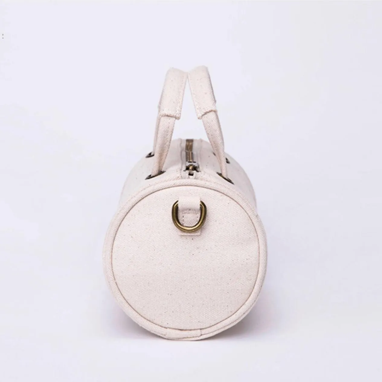 Women's Small Canvas Crossobdy Bag Round Canvas Duffle Bag