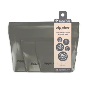 Zippies Reusable Stand up Bags Steel Grey